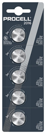 PARISTO 5PCS CR2016 PROCELL 966-2016-P