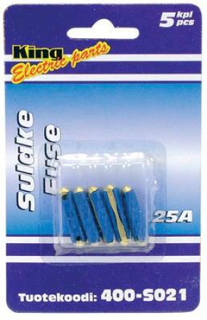 SULAKE BAKELIITTI 25A 5KPL KING-BLISTER 400-S021