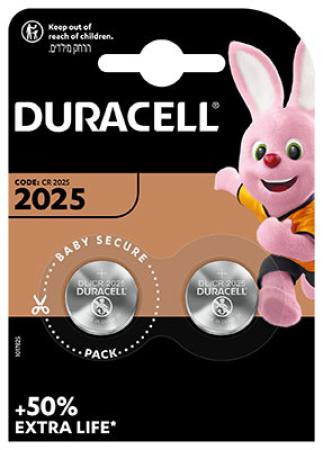 PARISTO 2KPL CR2025 DURACELL 966-2025