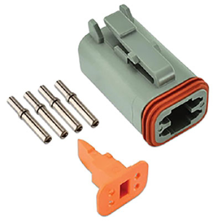 DEUTSCH -PISTOKE 4-PIN, 0,5-1,5 MM 338-37500