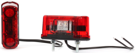 REKISTERIVALO 4-LED 12/24 V PUNAINEN 375-800032