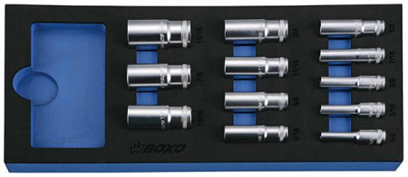 HYLSYSARJA 3/8&quot; PITKÄT HYLSYT 1/4&quot;-15/16&quot; 284-BX016S