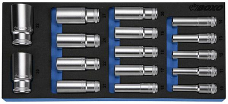 HYLSYSARJA 1/2&quot; PITKÄT HYLSYT 10-32MM 284-BX017A