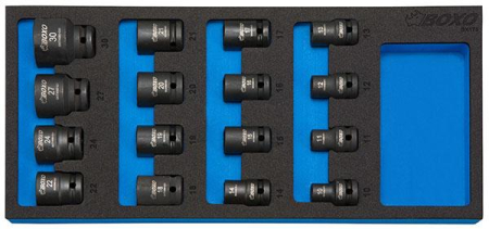 KONEHYLSYSARJA 1/2&quot; 16-OS. 10-30MM 284-BX175