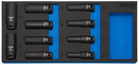 KONEHYLSYSARJA 1/2&quot; PITKÄT 10-24MM 284-BX158