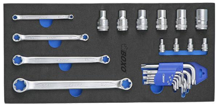 TORX-SARJA 1/4&quot; & 1/2&quot; 23-OS. 284-BX051