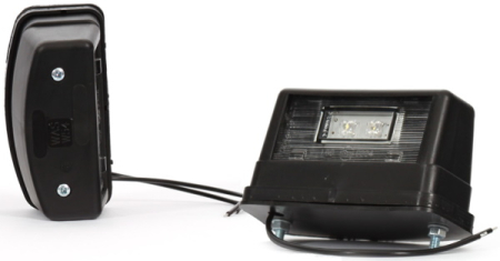 REKISTERIVALO 2-LED 12/24 V MUSTA 375-800031-S