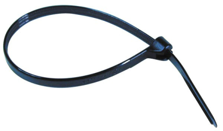 JOHDINSIDE 203 x 7,6 mm, musta, teräksinen lukituskieli 338-20376TM