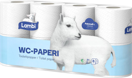 WC-PAPERI LAMBI 3-KERT. 8 RLL/PAK 225-152465