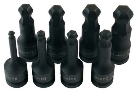 HYLSYSARJA 1/2&quot; KUUSIOKOLO PALLO 8-OS. 258-7672