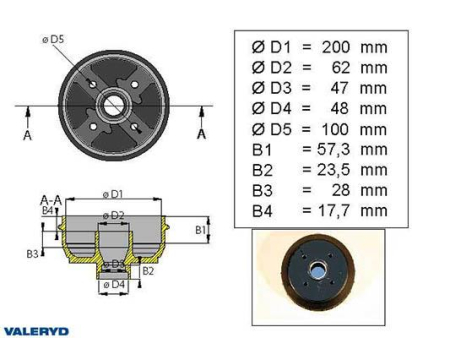 JARRURUMPU 200MM 4X100 125-1090003