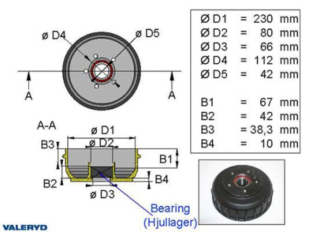 JARRURUMPU 230MMEU5X112 125-1090018
