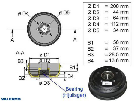 JARRURUMPU 200X50 BPW 5X112 125-1092015