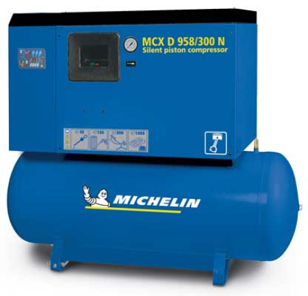 HILJAINEN KOMPRESSORI 270 L. SÄILIÖ JA .KUIVAIMELLA 5,5KW MICHELIN 282-10-MCXD958300