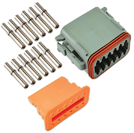 DEUTSCH -PISTOKE 12-PIN, 0,5-1,5 MM 338-37503